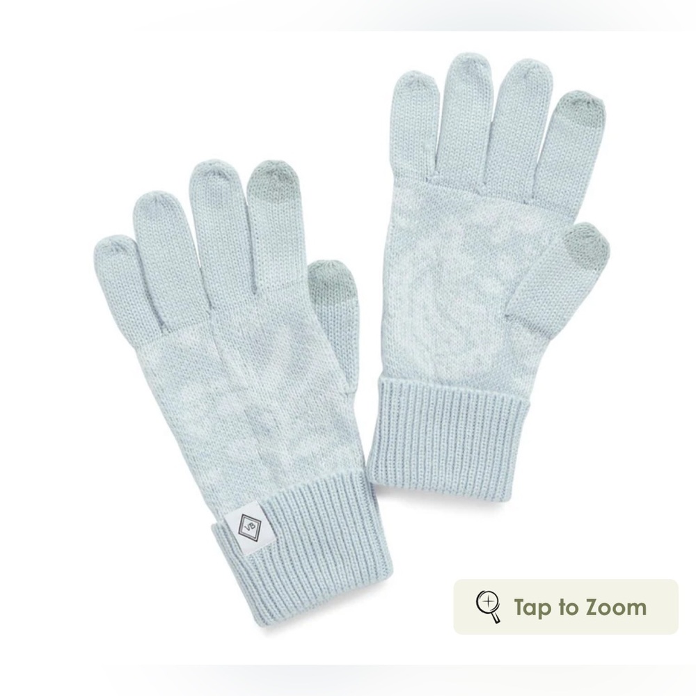 Vera Bradley Knit Tech Gloves in Eden Paisley Mint